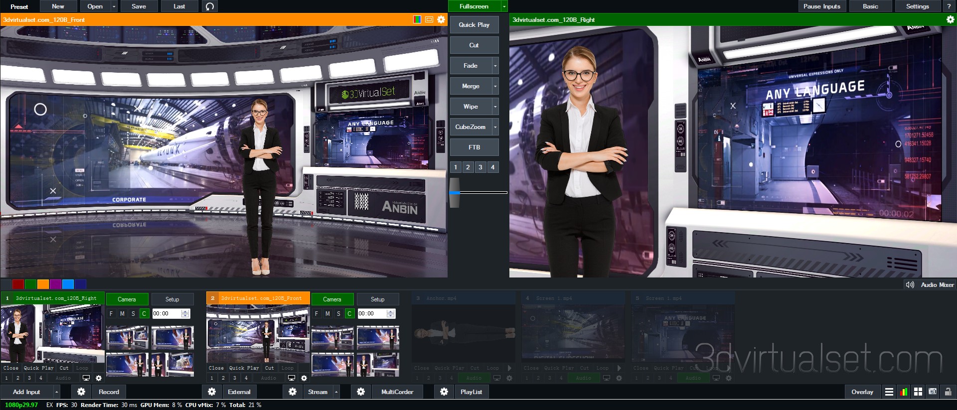 Virtual Set 120B for vMix VirtualSets Templates